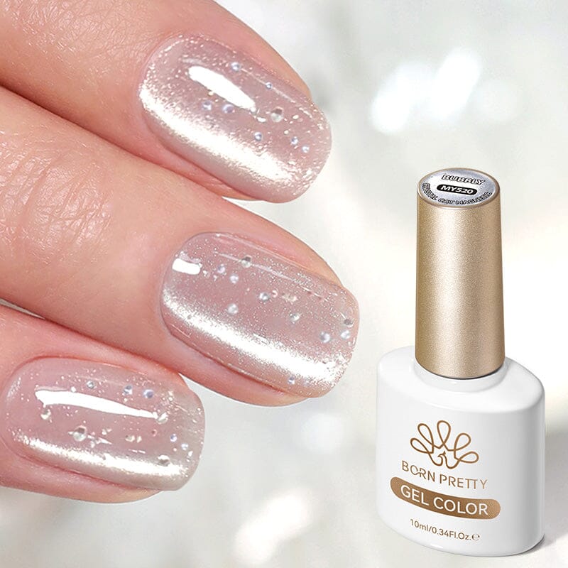 Crystal Cat Magnetic Gel MY520 Bubbly 10ml Gel Nail Polish BORN PRETTY 