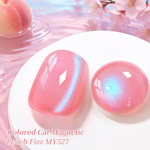 Colored Cat Magnetic Gel MY527 Peach Fizz 10ml Gel Nail Polish BORN PRETTY 