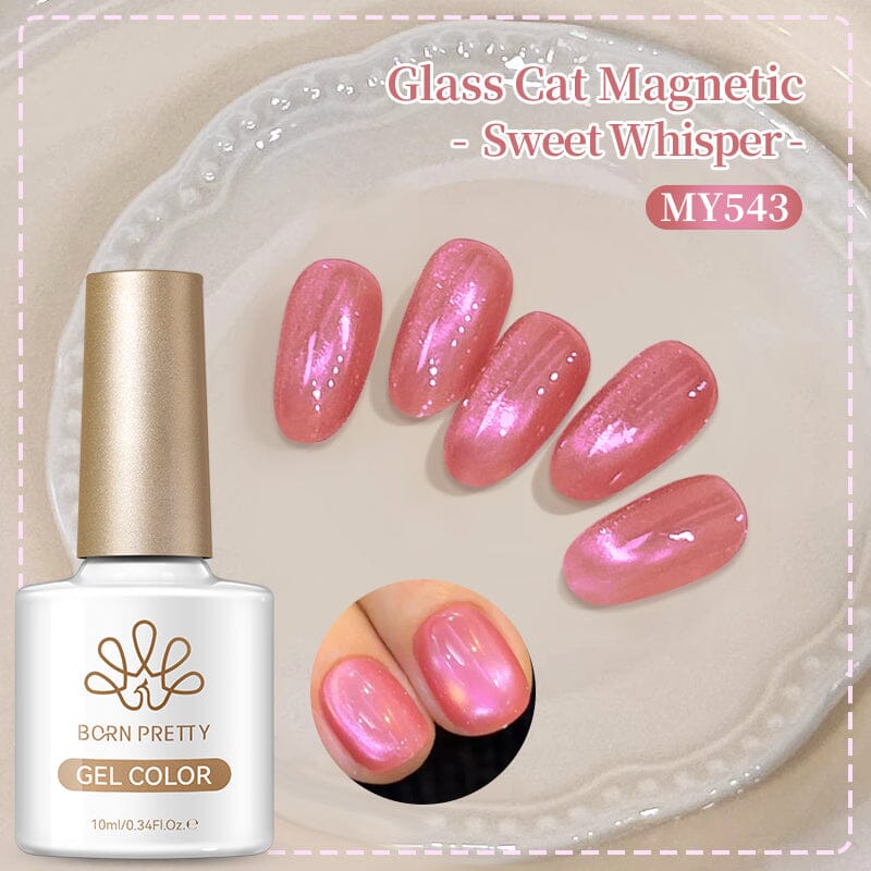 Glass Cat Magnetic Gel Sweet Whisper 10ml Gel Nail Polish BORN PRETTY MY543 