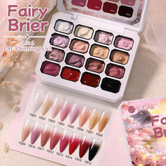 16 Colors 4 In 1 Pat Painting Gel Fairy Brier Gel Nail Polish UR SUGAR 