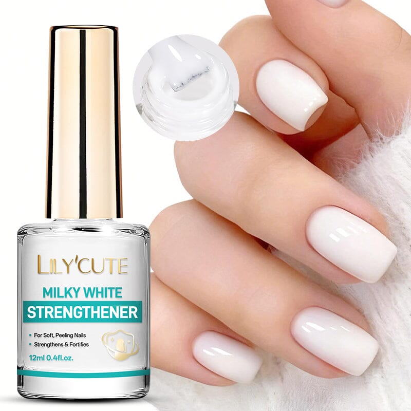 Milky White Strengthener 12ml Nail Polish LILYCUTE 