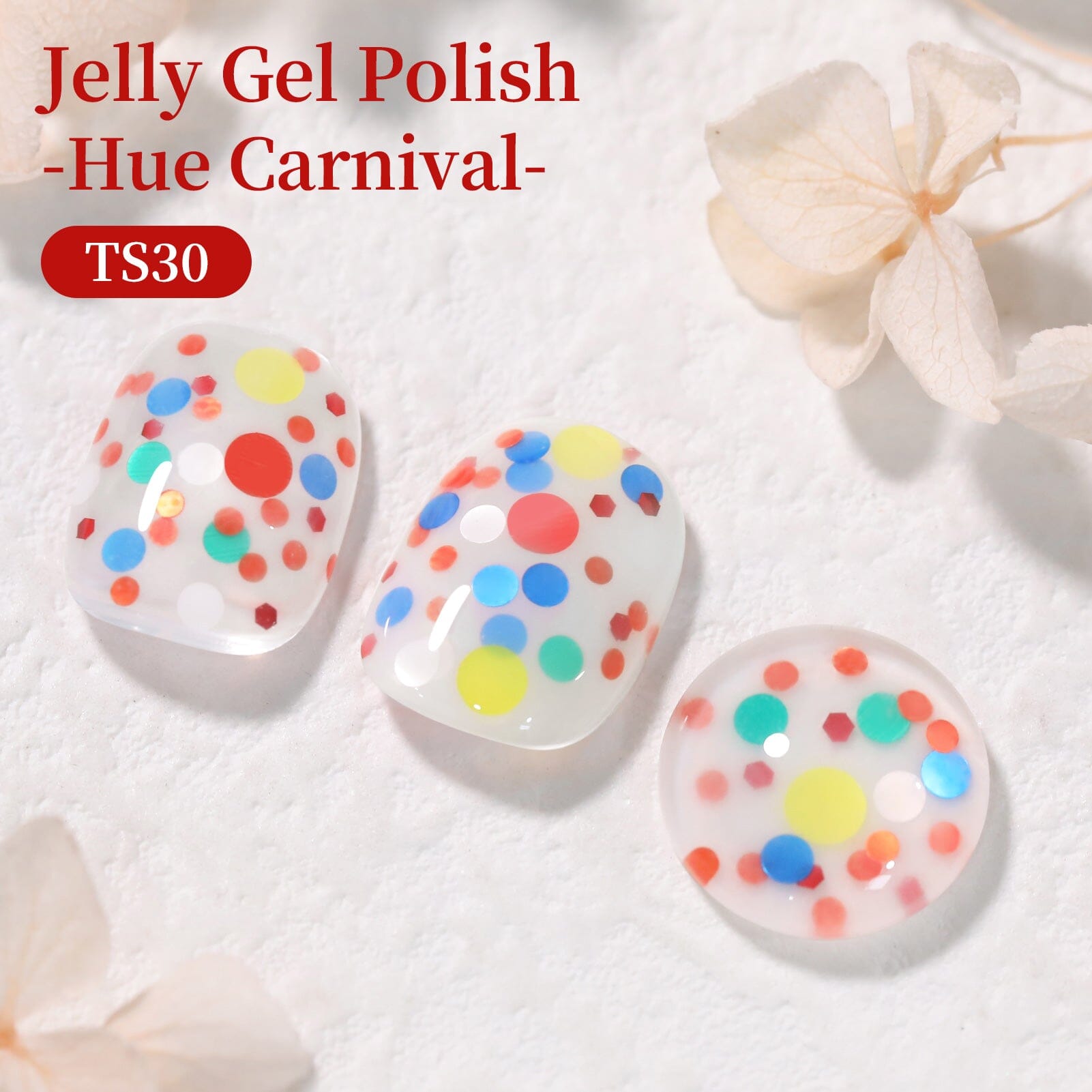 Sequins Jelly Gel TS30 Hue Carnival 15ml Gel Nail Polish BORN PRETTY 