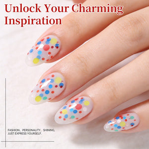 Sequins Jelly Gel TS30 Hue Carnival 15ml Gel Nail Polish BORN PRETTY 