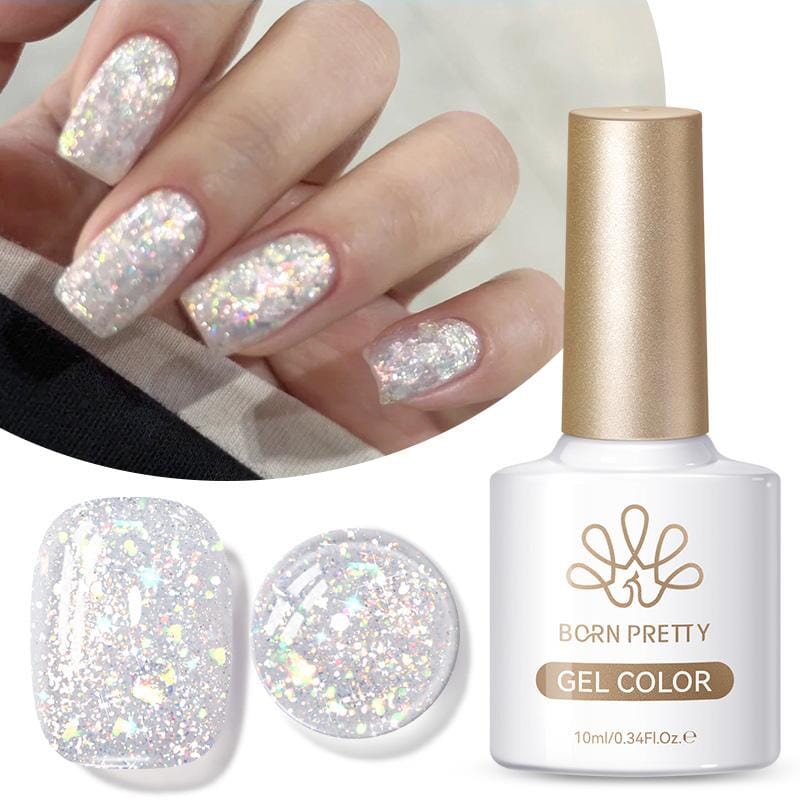 Sequins Jelly Gel JN92 Elven Light 10ml Gel Nail Polish BORN PRETTY 