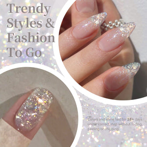 Sequins Jelly Gel JN92 Elven Light 10ml Gel Nail Polish BORN PRETTY 
