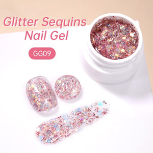 Glitter Sequins Nail Gel 7ml Gel Nail Polish LILYCUTE GG09 