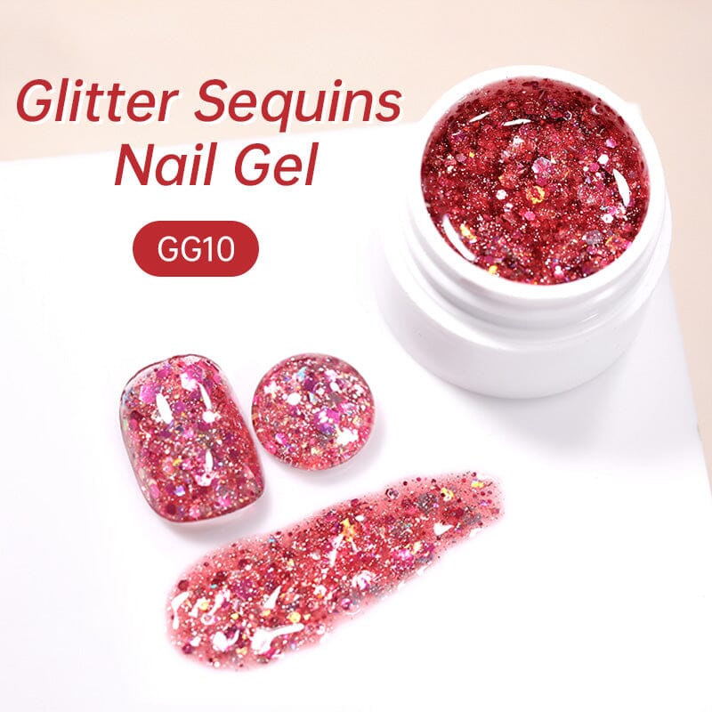 Glitter Sequins Nail Gel 7ml Gel Nail Polish LILYCUTE GG10 