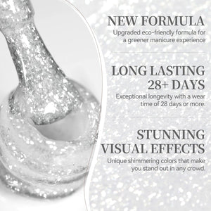 Sequins Jelly Gel TS34 Fluttering Flakes 15ml Gel Nail Polish BORN PRETTY 