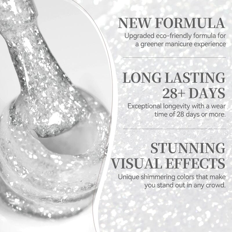 Jelly Gel TS34 Fluttering Flakes 10ml Gel Nail Polish BORN PRETTY 