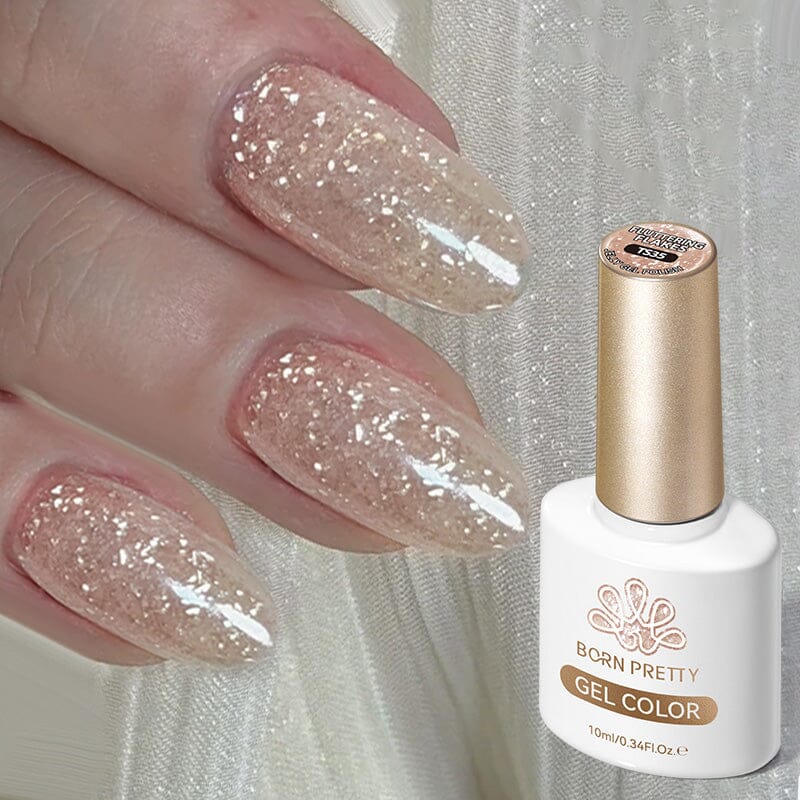 Jelly Gel TS35 Fluttering Flakes 10ml Gel Nail Polish BORN PRETTY 