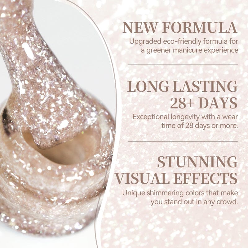Jelly Gel TS35 Fluttering Flakes 10ml Gel Nail Polish BORN PRETTY 