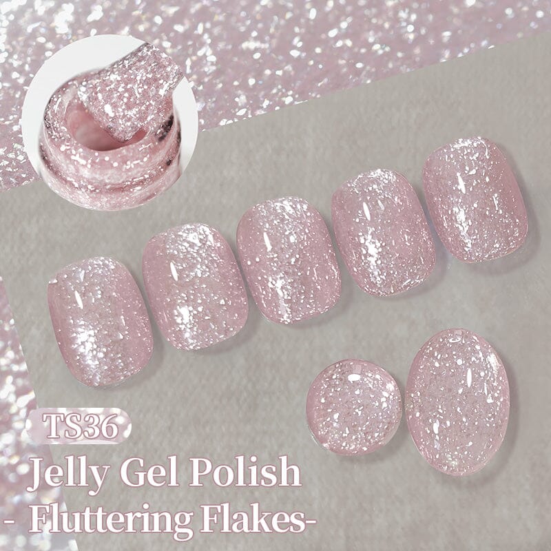 Jelly Gel TS36 Fluttering Flakes 10ml Gel Nail Polish BORN PRETTY 