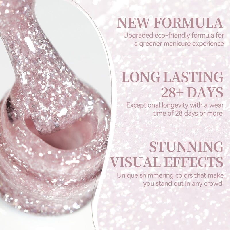 Jelly Gel TS36 Fluttering Flakes 10ml Gel Nail Polish BORN PRETTY 