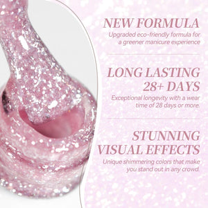 Jelly Gel TS38 Fluttering Flakes 10ml Gel Nail Polish BORN PRETTY 