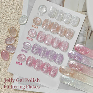 Jelly Gel Fluttering Flakes 10ml Gel Nail Polish BORN PRETTY 