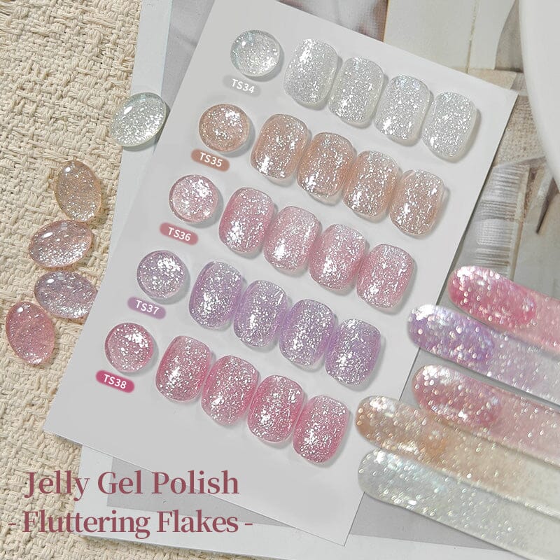 Jelly Gel Fluttering Flakes 10ml Gel Nail Polish BORN PRETTY 