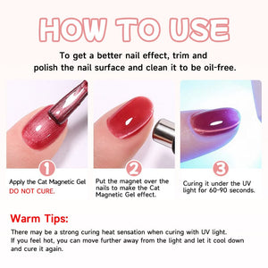 5 in 1 Cat Magnetic Gel 1 Step Gel 15ml Gel Nail Polish UR SUGAR 
