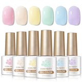 6 Colors Jelly Gel J57 Early Summer 7ml Gel Nail Polish BORN PRETTY 