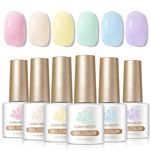 6 Colors Jelly Gel J57 Early Summer 7ml Gel Nail Polish BORN PRETTY 
