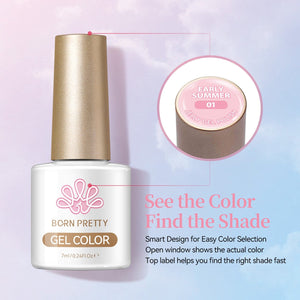 6 Colors Jelly Gel J57 Early Summer 7ml Gel Nail Polish BORN PRETTY 