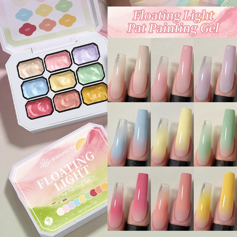 9 Colors 4 in 1 Pat Painting Gel Gel Nail Polish BORN PRETTY 