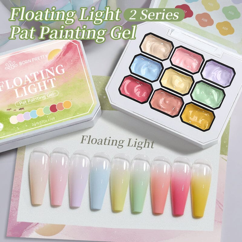 9 Colors Pat Painting Gel with Tooks Kit #04 Gel Nail Polish BORN PRETTY 
