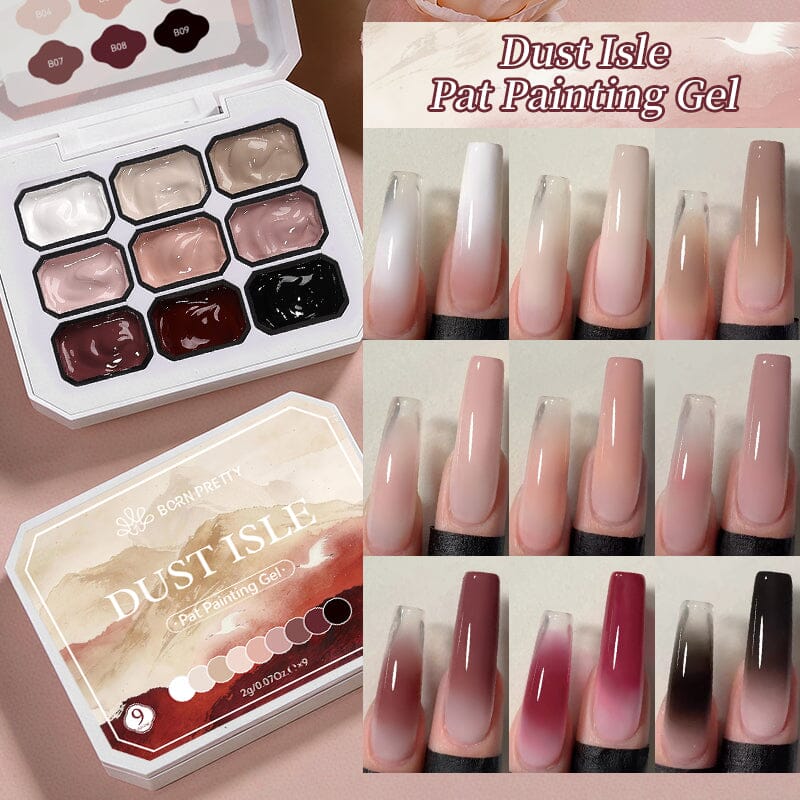 9 Colors 4 in 1 Pat Painting Gel Gel Nail Polish BORN PRETTY 