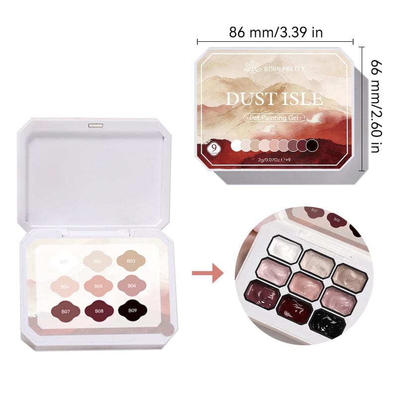 9 Colors 4 in 1 Pat Painting Gel Gel Nail Polish BORN PRETTY 