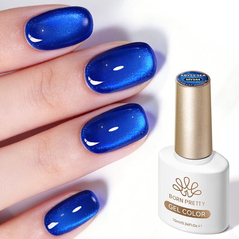 Glass Cat Magnetic Gel MY544 Abyss Sea 10ml Gel Nail Polish BORN PRETTY 