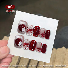 10pcs Press on Nails #12 SG882 Size S Clearance No Brand 