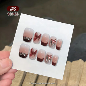 10pcs Press on Nails #13 S402 Size S Clearance No Brand 