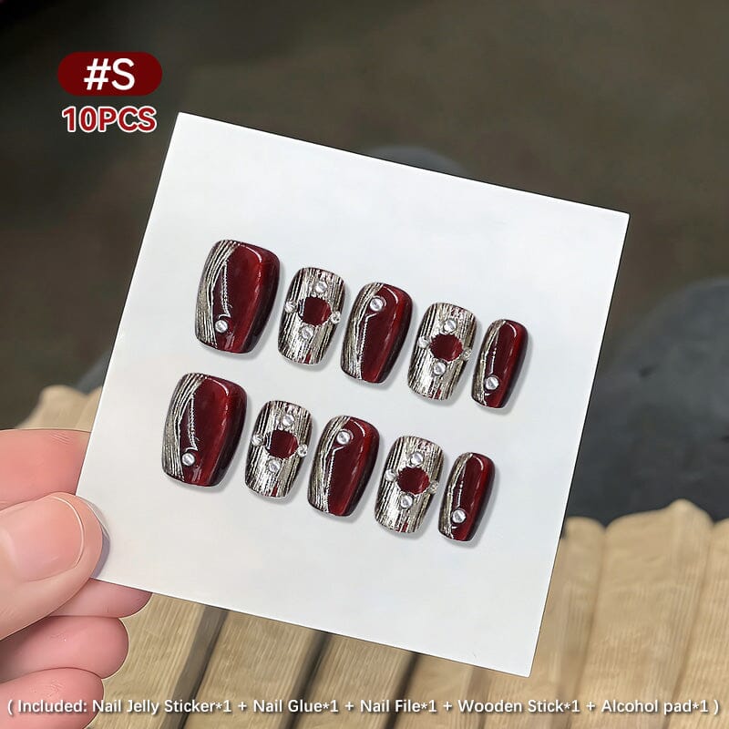 10pcs Press on Nails #04 SG902 Size S Clearance No Brand 