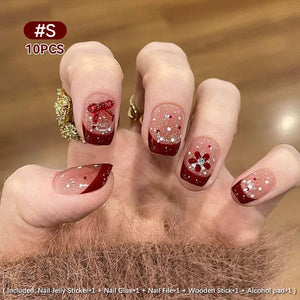 10pcs Press on Nails #10 SG802 Size S Clearance No Brand 