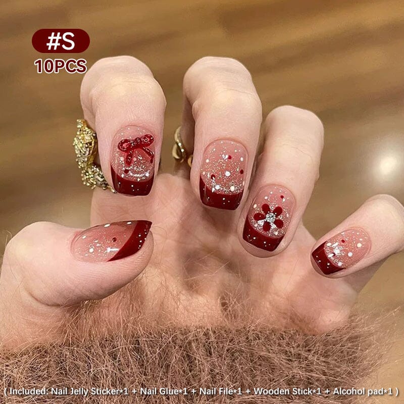 10pcs Press on Nails #10 SG802 Size S Clearance No Brand 