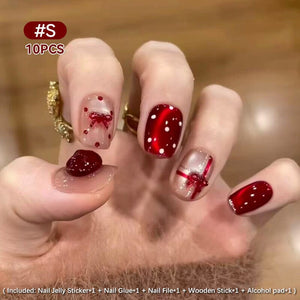 10pcs Press on Nails #12 SG882 Size S Clearance No Brand 