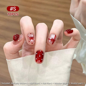 10pcs Press on Nails #15 S383 Size S Clearance No Brand 