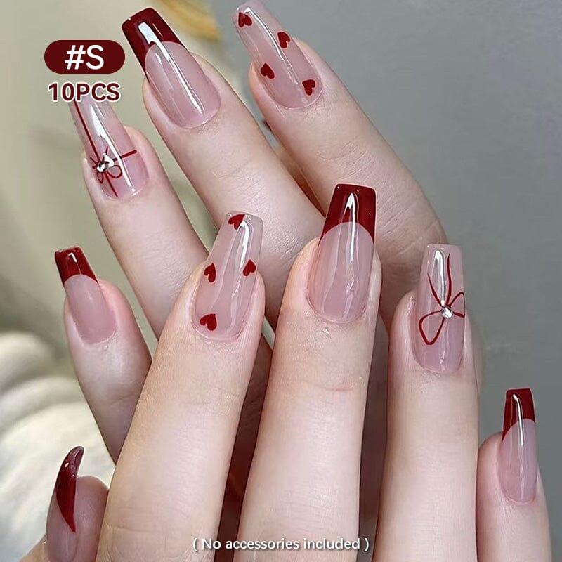 10pcs Press on Nails #09 SG-263 Size S Clearance No Brand 