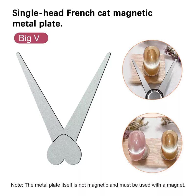 Metal Plate #01 Heart Shaped French Cat Magnetic Auxiliary Tool Clearance No Brand 