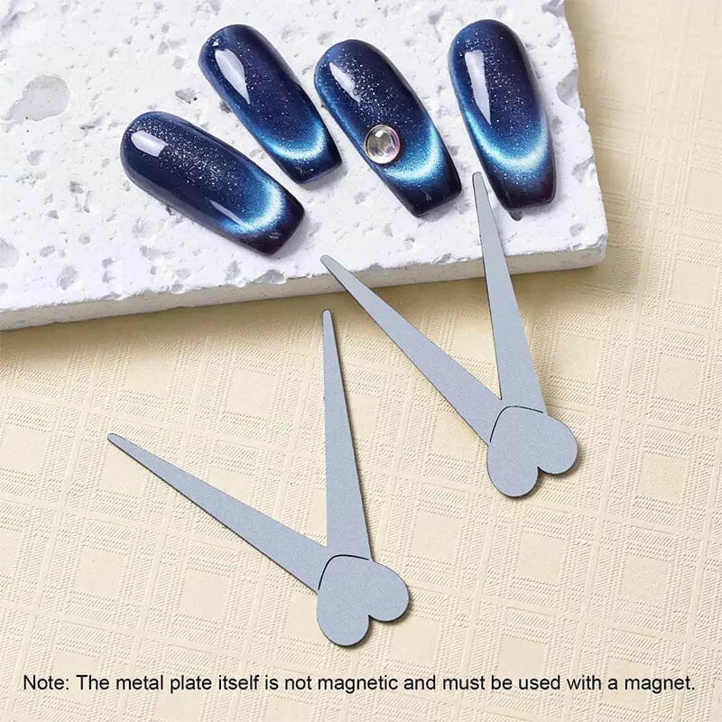 Metal Plate #01 Heart Shaped French Cat Magnetic Auxiliary Tool Clearance No Brand 
