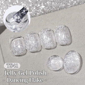 Jelly Gel TS41 Dancing Flake 10ml Gel Nail Polish BORN PRETTY 