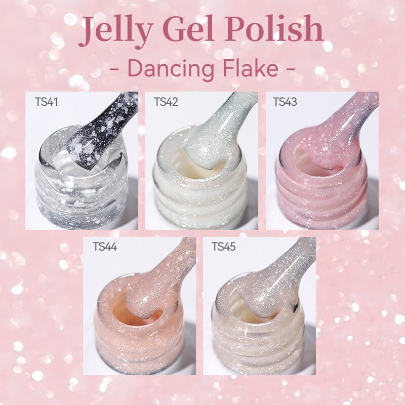 Jelly Gel TS42 Dancing Flake 10ml Gel Nail Polish BORN PRETTY 