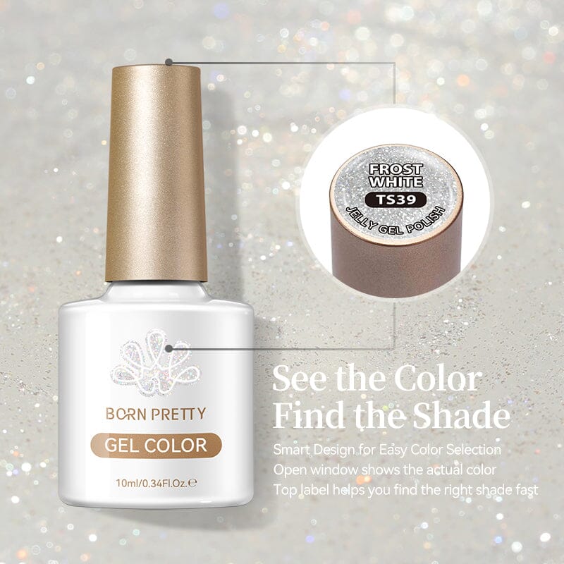 Jelly Gel TS39 Frost White 10ml Gel Nail Polish BORN PRETTY 