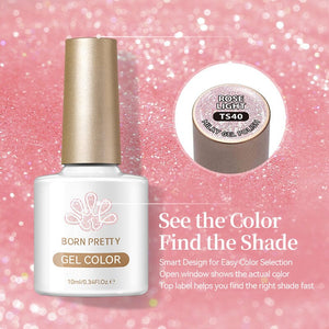 Jelly Gel TS40 Rose Light 10ml Gel Nail Polish BORN PRETTY 