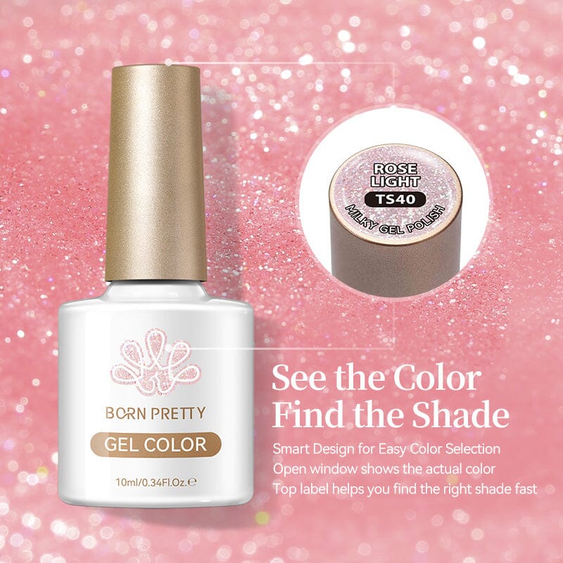 Jelly Gel TS40 Rose Light 10ml Gel Nail Polish BORN PRETTY 