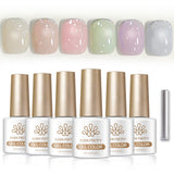 6 Colors Moonlight Cat Magnetic Gel M69 Rosy White 7ml Gel Nail Polish BORN PRETTY 