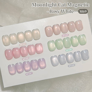 6 Colors Moonlight Cat Magnetic Gel M69 Rosy White 7ml Gel Nail Polish BORN PRETTY 