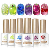 6 Colors Jelly Gel Polish Set 7ml Gel Nail Polish BORN PRETTY J58 Bubble Fruit 