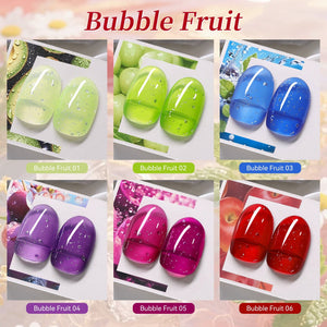 6 Colors Jelly Gel J58 Bubble Fruit 7ml Gel Nail Polish BORN PRETTY 