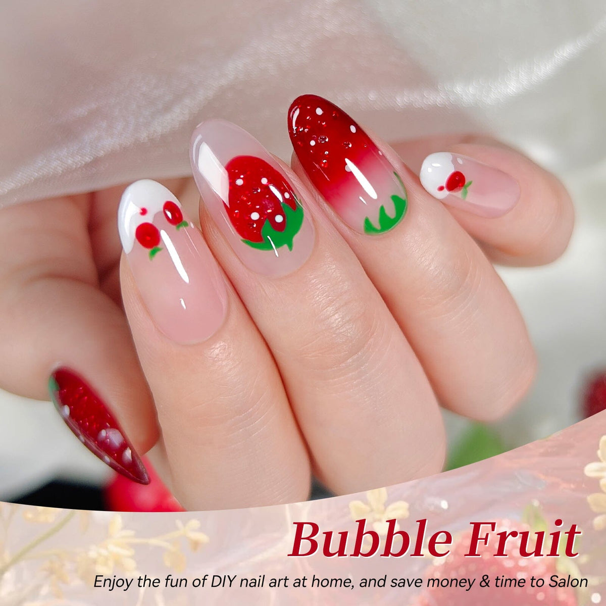 6 Colors Jelly Gel J58 Bubble Fruit 7ml Gel Nail Polish BORN PRETTY 