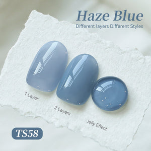 Jelly Gel TS58 Haze Blue 15ml Gel Nail Polish BORN PRETTY 